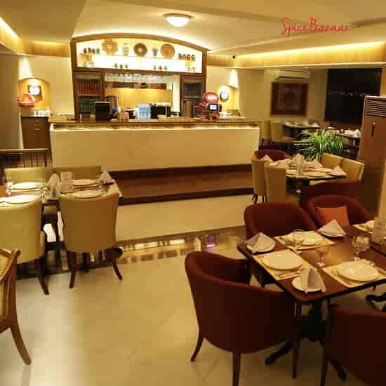 Elegant restaurant setting in Spice Bazaar for corporate dinners and intimate meetings.