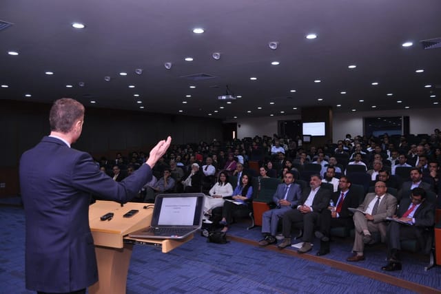 Executive Meeting Room at Dawood Foundation with engaged audience during a seminar.