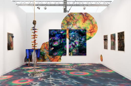 Vibrant abstract art in The Gallery, ideal for art fairs and cultural events.
