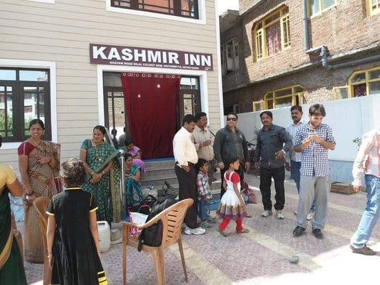 "Vibrant restaurant entrance at Hotel Kashmir Inn, perfect for events and gatherings."