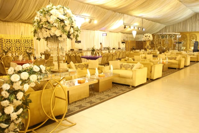 Gourmet Victoria Marquee with elegant decor for sophisticated events and gatherings.