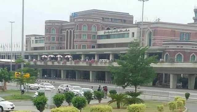 Allama Iqbal International Airport terminal, modern architecture, travel and events venue.