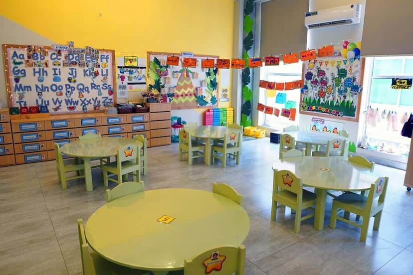 Vibrant classroom in Iqbal Town for creative workshops and team-building events.