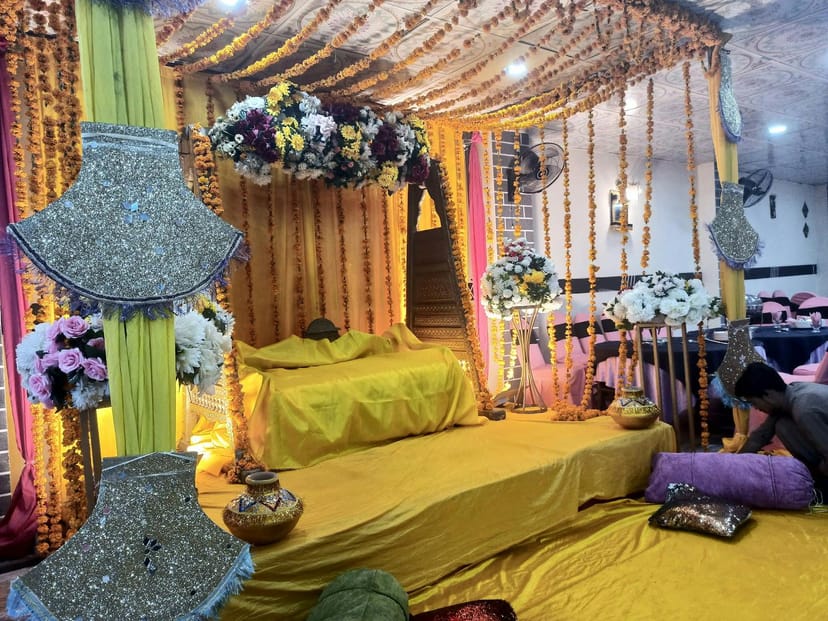 Decorated Hall Three, Musa Banquet Halls, ideal for vibrant weddings and ceremonies.