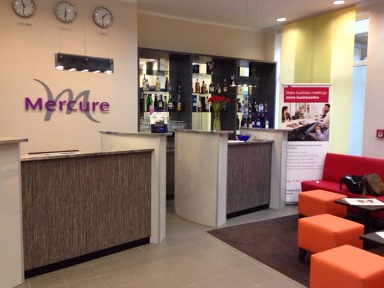 Polished reception area at Le Méridien Frankfurt, ideal for meetings and events.