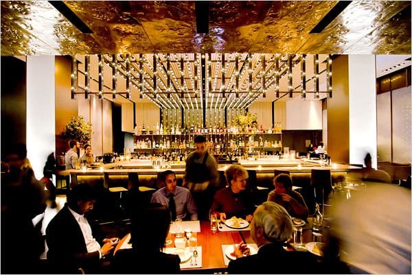 Sophisticated Riverpark dining room with elegant lighting for upscale events and gatherings.