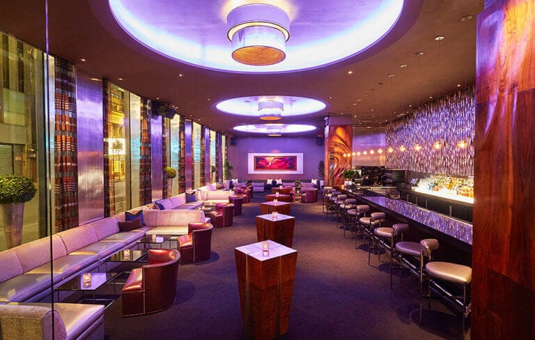 Sophisticated cocktail lounge with stylish seating for upscale events and receptions.