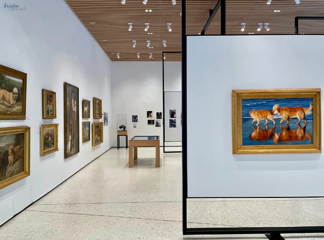 Community Wall in AKC Museum of the Dog, ideal for intimate art exhibitions and events.