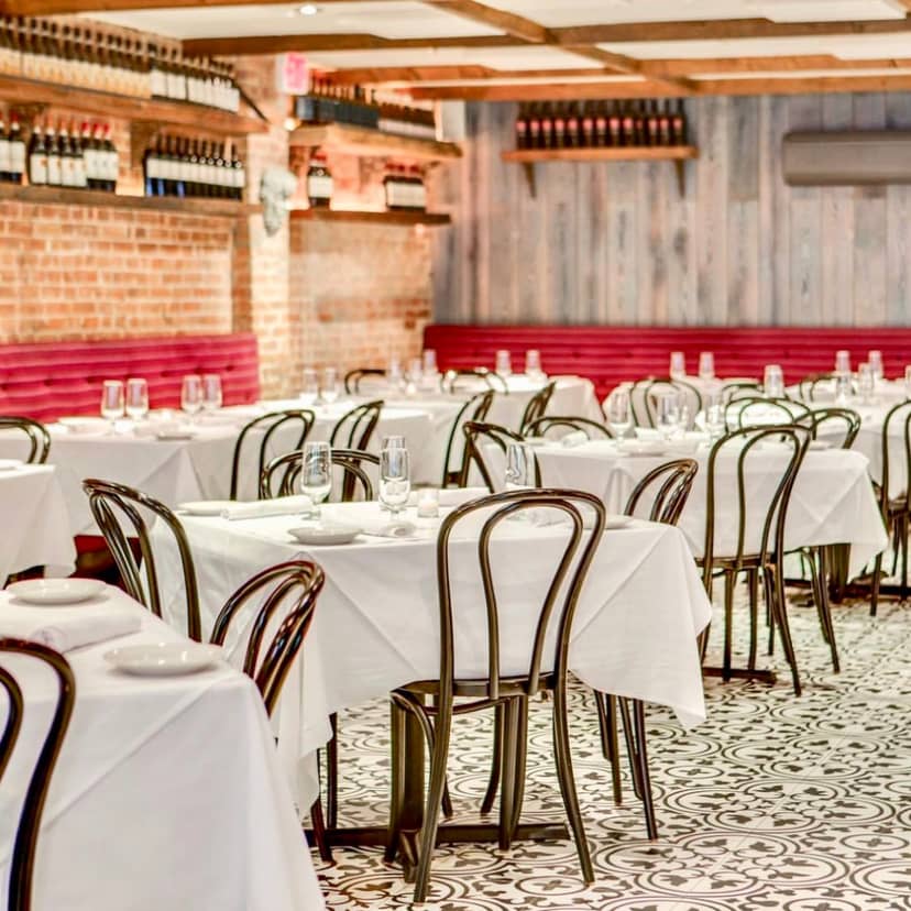 Elegant dining space in Arte Cafe, perfect for private events and gatherings.