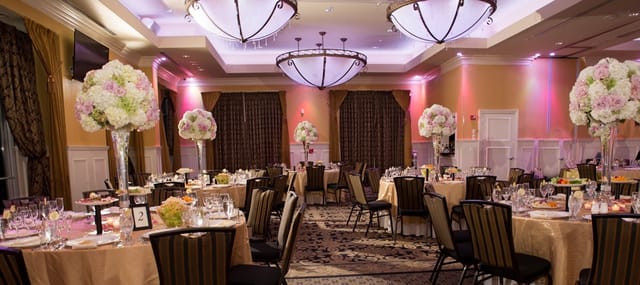 Elegant banquet hall at Vanderbilt South Beach for weddings and corporate events.