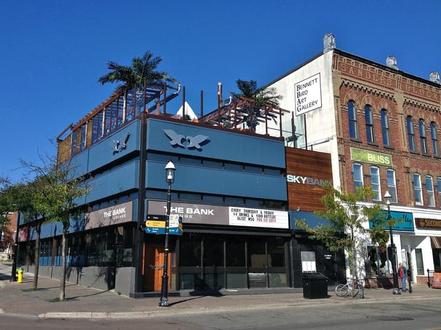 Trendy Ascent Lounge night club with rooftop space for events and gatherings.