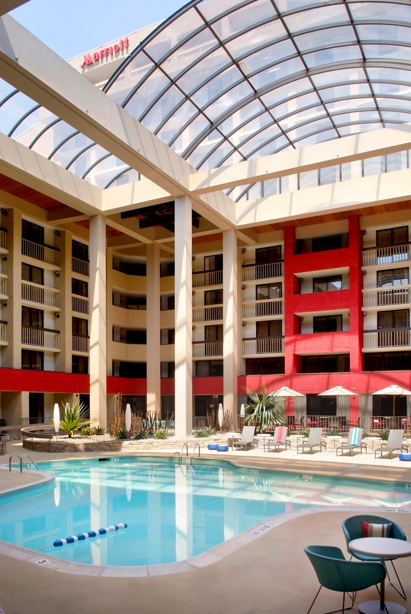 Grand Ballroom at Westchester Marriott, bright atrium for networking events and gatherings