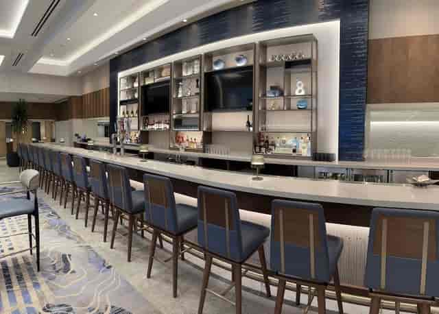 Grand Ballroom bar at Westchester Marriott, ideal for cocktail hours and networking events.