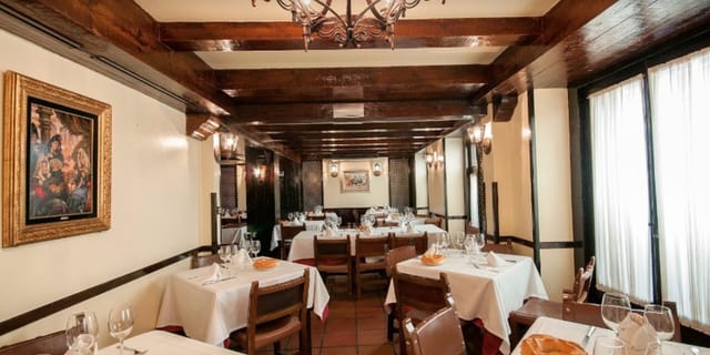 Elegant dining room at Casa Lucio, perfect for intimate events and private dining.