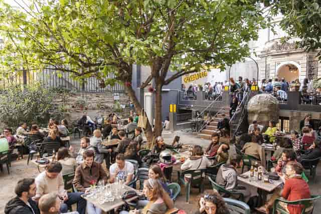 Teatre Nacional de Catalunya outdoor dining, vibrant terrace for networking events and gatherings