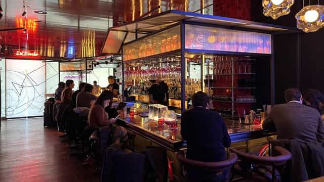Private room in StreetXO bar, vibrant setting for networking events and gatherings.