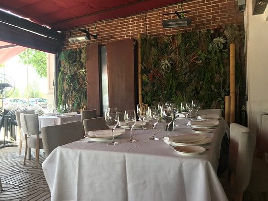 Stylish dining setup at Taberna de Elia for corporate events or private dinners.