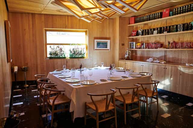 Intimate dining setting at A'Barra for exclusive corporate events and private dinners.