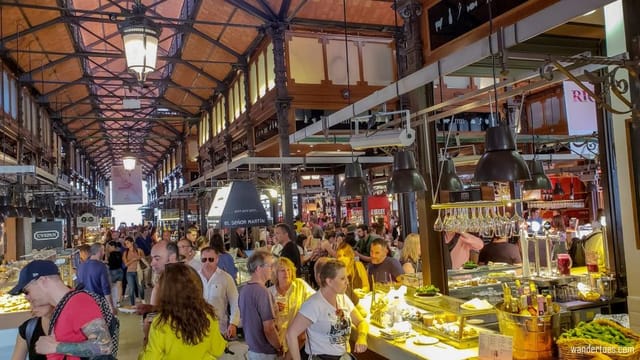 Dining Area at Mercado de San Miguel, vibrant marketplace for networking events and receptions.