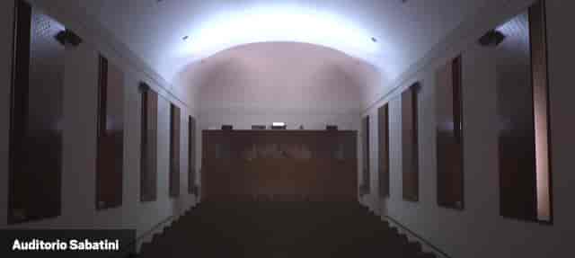 Sabatini Auditorium at Museo Reina Sofía, tiered seating for versatile events.