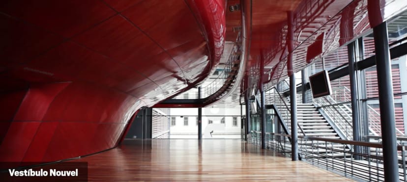 Nouvel Protocol Room at Museo Reina Sofía, modern event space with bold red accents.