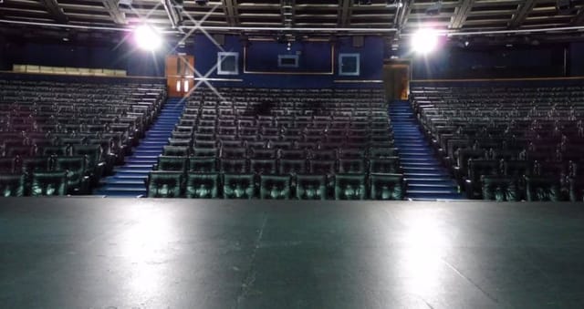 Auditorium at Teatro Fernán Gómez, ideal for presentations and performances.