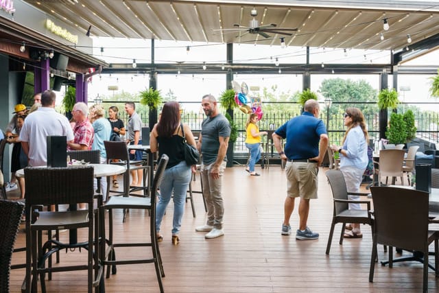 VIP Lounge on Bourbon Street: vibrant outdoor space for social gatherings and networking events.
