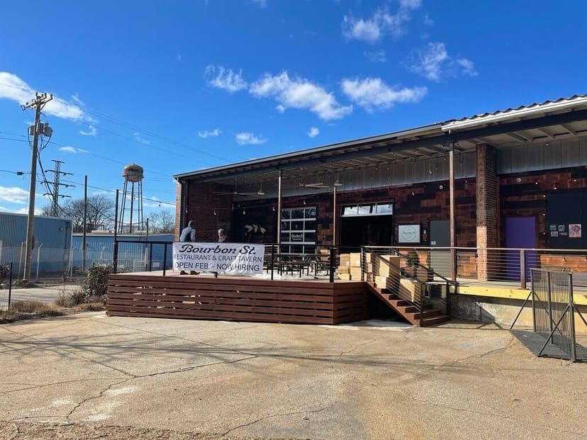 VIP Lounge on Bourbon Street, rustic wood exterior, perfect for events and gatherings.