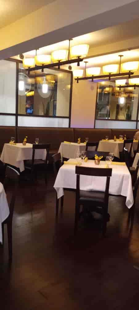 Elegant restaurant interior at Medallion Steakhouse, perfect for intimate dinners and events.