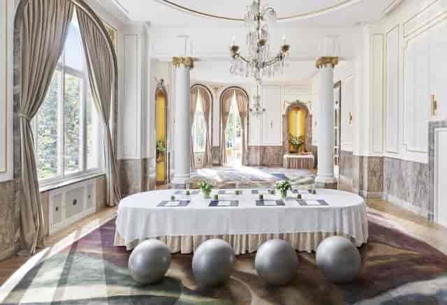 Elegant banquet hall at Mandarin Oriental Ritz, Madrid for corporate meetings and events.
