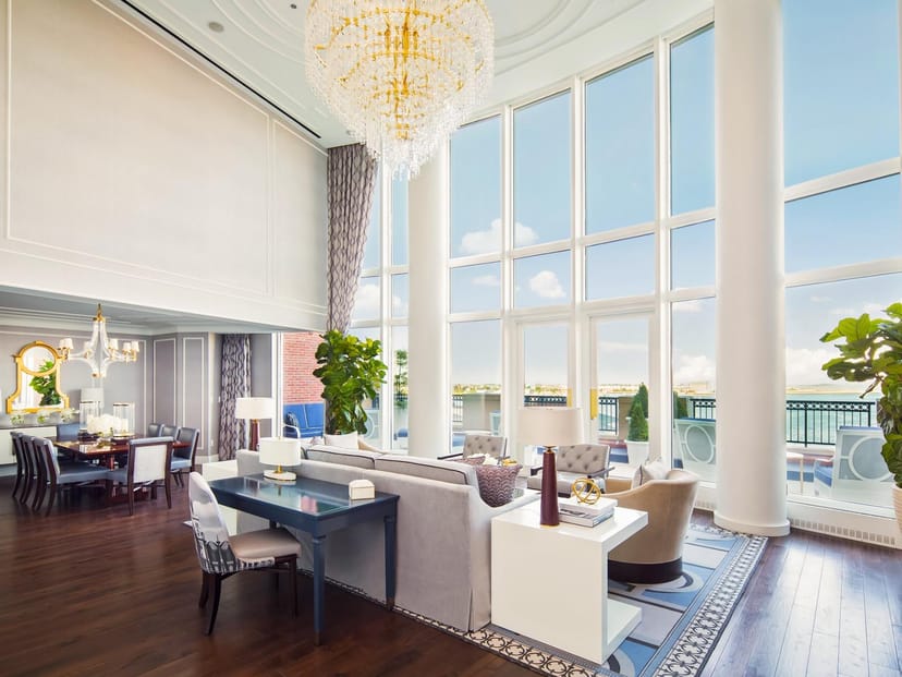 Atlantic Room, Boston Harbor Hotel: elegant event space with large windows for meetings and receptions.