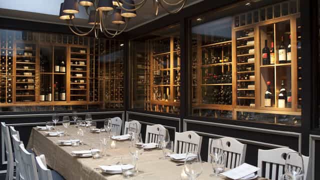 Elegant private dining room at L'Artusi, ideal for corporate dinners and intimate events.