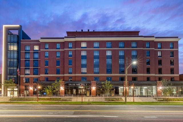 Terrapin Ballroom at Hotel UMD, modern venue for meetings and events with bright exterior.