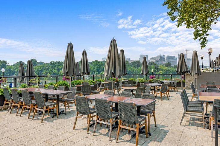 Spacious Terrace in Sequoia with stylish outdoor seating for al fresco events.