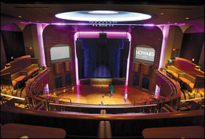 Howard Theatre Main Hall with tiered seating, perfect for conferences and events.