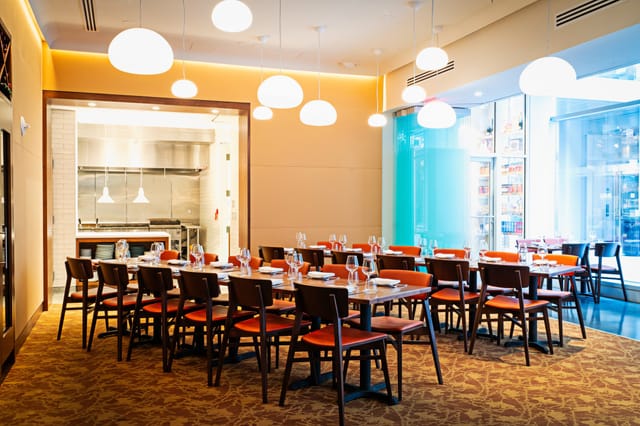 Private dining room at Chef’s Salon in Centrolina for corporate events and celebrations.
