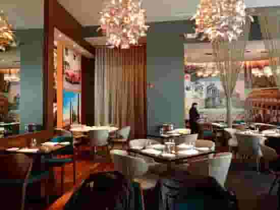 Semi-private dining area