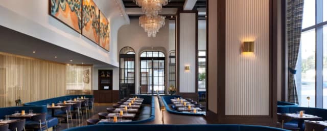 Semi-private dining area