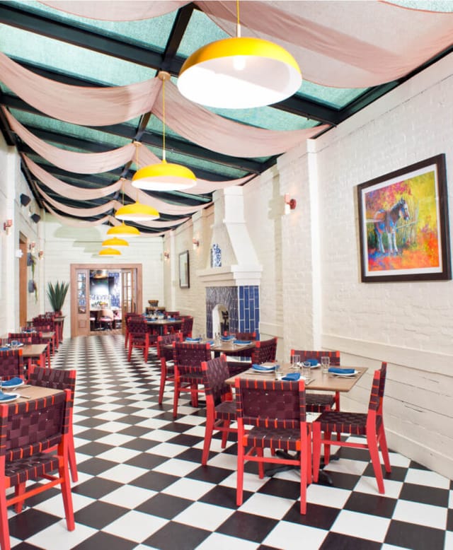 Private dining room at Rosa Mexicano with colorful decor for intimate gatherings.