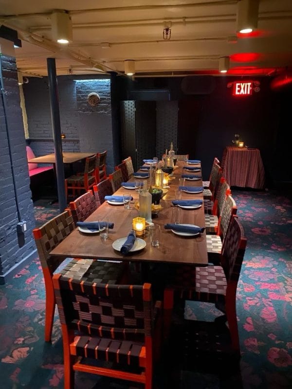 Private dining room at Rosa Mexicano, intimate space for upscale dinners and meetings.