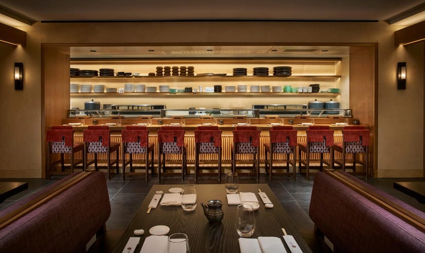 Nobu Washington D.C. bar, sleek design for upscale events and intimate meetings.