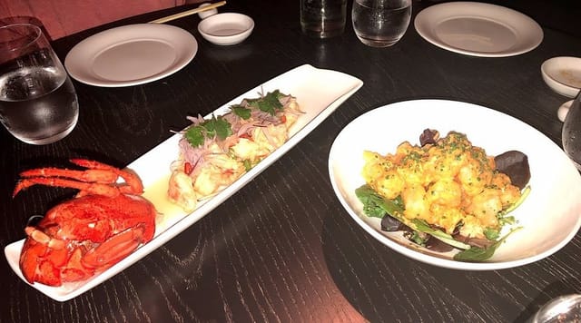 Elegant seafood dish at Nobu DC, ideal for upscale events and corporate dinners.