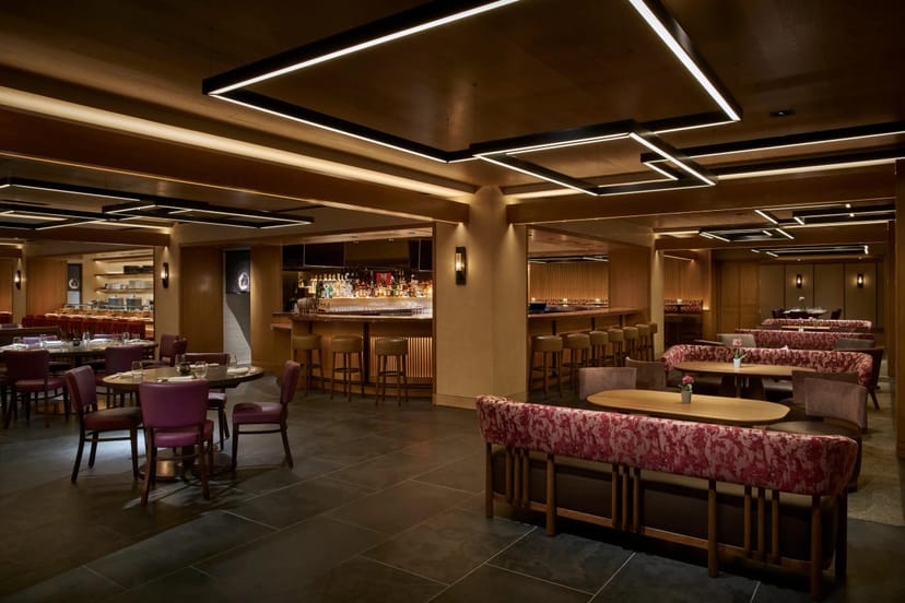 Elegant restaurant interior in Nobu DC, ideal for intimate dinners and networking events.
