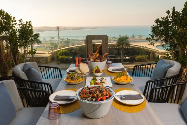 Elegant outdoor dining at Sofitel Abu Dhabi, perfect for gourmet events and gatherings.