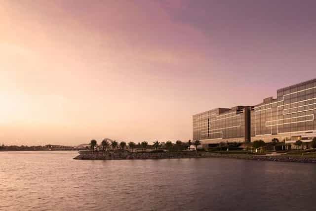 Bu Tinah Pier at Fairmont Bab Al Bahr, waterfront venue for corporate events and gatherings.