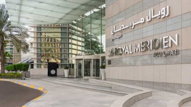 Shaleela Suite entrance at Le Royal Méridien Abu Dhabi, modern venue for conferences and events.