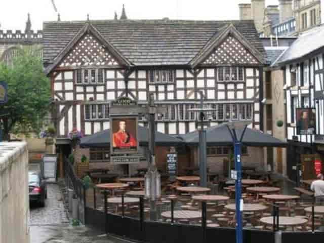 Charming outdoor venue at The Old Wellington, perfect for events and gatherings.