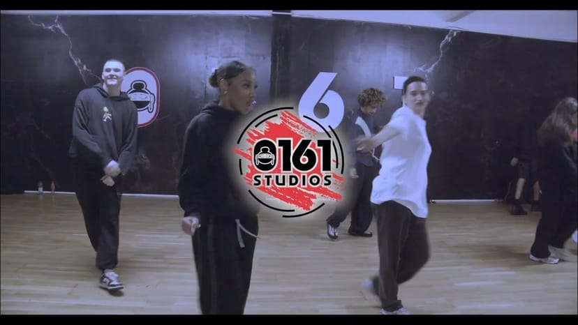 Dance rehearsal at 0161 Studios, showcasing energy and teamwork for events.