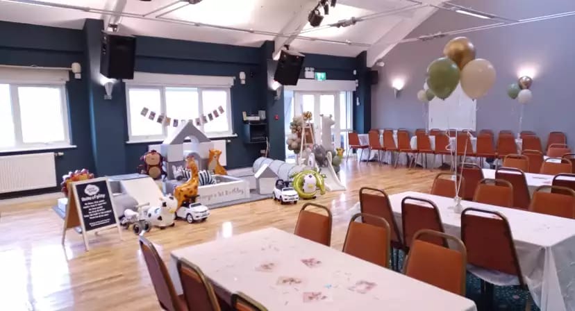 Colorful Members Lounge at Unsworth Cricket Club for children's celebrations and events.