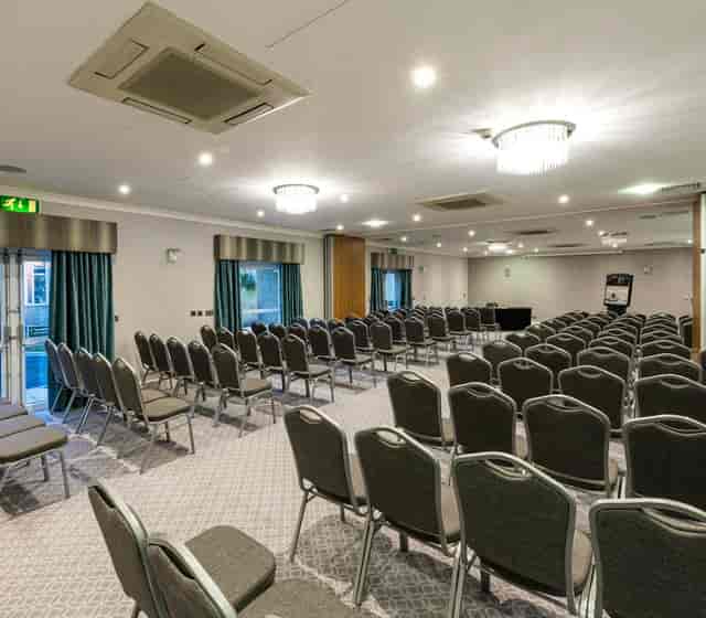 Hopwood Suite meeting room at Norton Grange Hotel, professional setup for events.